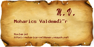 Moharics Valdemár névjegykártya
